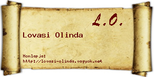 Lovasi Olinda névjegykártya